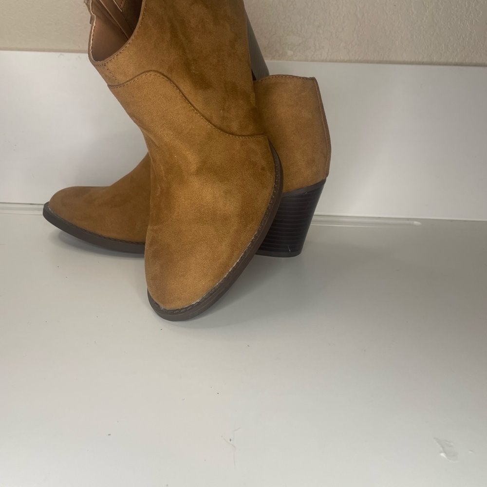Market & Spruce Brown Ankle Booties - Picture 3 of 5